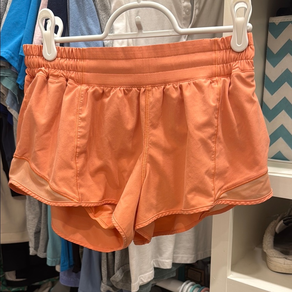 Lululemon Athletica Orange Athletic Shorts
